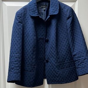 Talbots Navy Blue Textured Women's Lightweight Blazer